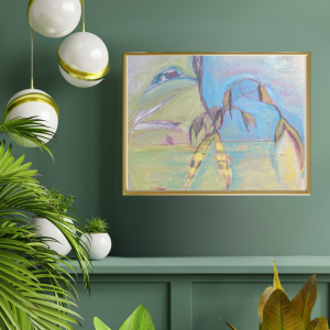 Stipa Gigantica Hanging Around  -  Acrylic on Birch Panel Board